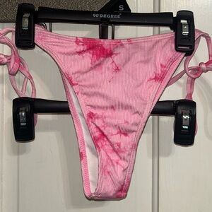 Pink striking bikini bottoms